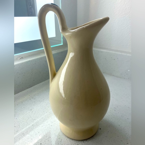 Vintage Floral Design Purinton Slipware Pottery Pitcher - Picture 2 of 6
